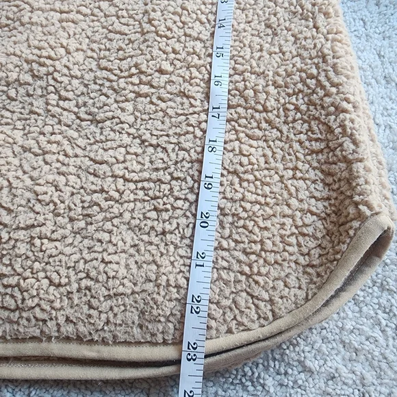 Cozy Women's Teddy Sherpa Jacket - Tan - Picture 5 of 6